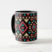 Moderne geometrische Southwest-stijl Mok (Voorkant links)