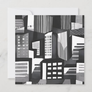 Moderne geometrische stad | Zwart & Witte kaart