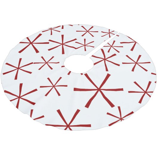 Moderne Geometrische Star Pattern Tree Skirt Kerstboom Rok (Gekanteld)