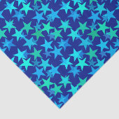 Moderne geometrische sterren, kobalt Blue en Turqu Tissuepapier (Detail)