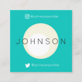 Moderne geometrische stijl met QR-code Vierkante Visitekaartje (Voorkant)