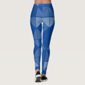 Moderne geometrische stijl op marineblauw ontwerp leggings (Achterkant)
