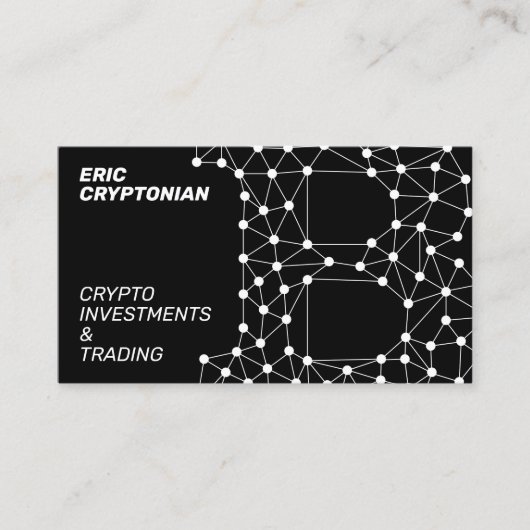 Moderne geometrische stijlcrypto visitekaartje (Voorkant)