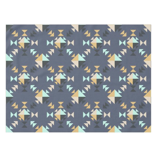 Moderne geometrische stijlvolle patroon gedempt bl tafelkleed (Voorkant (Horizontaal))