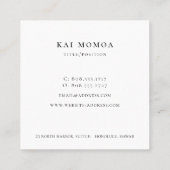 Moderne Geometrische Strandgolf Logo Vierkante Visitekaartje (Achterkant)