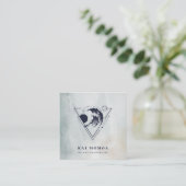 Moderne Geometrische Strandgolf Logo Vierkante Visitekaartje (Staand voorkant)