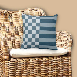 Moderne geometrische strepen & Checker Kussen