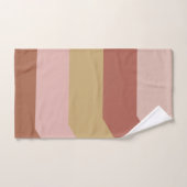 Moderne geometrische strips in Terracotta en Blush Bad Handdoek (Handdoek)