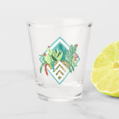 Moderne geometrische successen en Cactus Terrarium Shot Glas (Voorkant)
