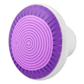 Moderne Geometrische Sunburst - Amethyst Paars Keramische Knop (Rechts)