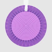 Moderne Geometrische Sunburst - Amethyst Paars Ornament (achterkant)