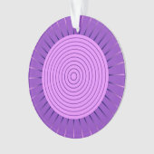 Moderne Geometrische Sunburst - Amethyst Paars Ornament (voorkant)