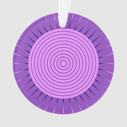 Moderne Geometrische Sunburst - Amethyst Paars Ornament (voorkant)