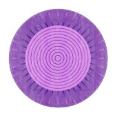 Moderne Geometrische Sunburst - Amethyst Paars Snijplank (Voorkant)