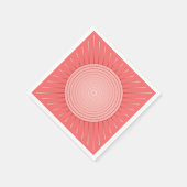 Moderne Geometrische Sunburst - Diepe Coral Pink Servetten (Hoek)
