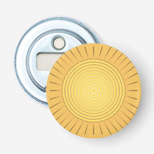 Moderne Geometrische Sunburst - Mustard Gold / Gee Button Flesopener