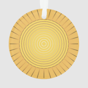 Moderne Geometrische Sunburst - Mustard Gold / Gee Ornament