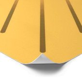 Moderne Geometrische Sunburst - Mustard Gold / Gee Poster (Hoek)