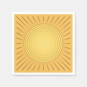 Moderne Geometrische Sunburst - Mustard Gold / Gee Servet