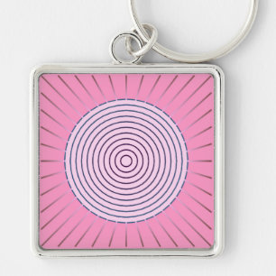 Moderne Geometrische Sunburst - Zonnebeelden van r Sleutelhanger