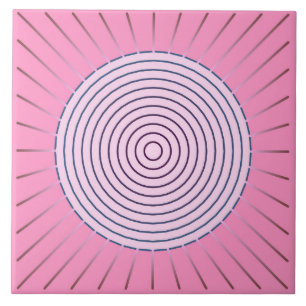 Moderne Geometrische Sunburst - Zonnebeelden van r Tegeltje