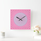 Moderne Geometrische Sunburst - Zonnebeelden van r Vierkante Klok (Huis)