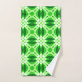 Moderne geometrische Tegel Pattern Emerald Green Bad Handdoek (Handdoek)