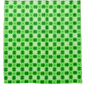 Moderne geometrische Tegel Pattern Emerald Green Douchegordijn (Voorkant)