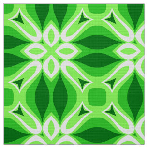 Moderne geometrische Tegel Pattern Emerald Green Stof