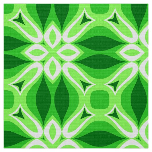 Moderne geometrische Tegel Pattern Emerald Green Stof (Swatch)