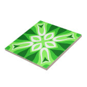Moderne geometrische Tegel Pattern Emerald Green Tegeltje (Zijkant)