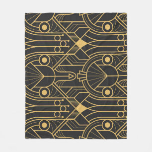 Moderne geometrische Tegels Art Deco Fleece Deken