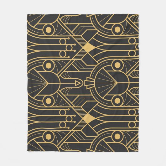 Moderne geometrische Tegels Art Deco Fleece Deken (Voorkant)