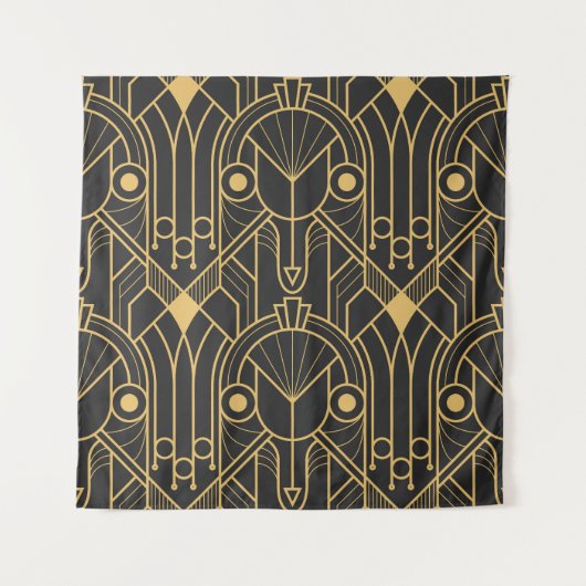 Moderne geometrische Tegels Art Deco Wandkleed (Voorkant)