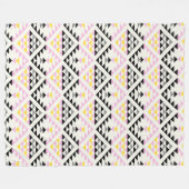 Moderne geometrische tegels driehoekspatroon roze  fleece deken (Voorkant (Horizontaal))