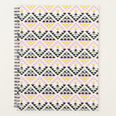 Moderne geometrische tegels driehoekspatroon roze planner (Voorkant)