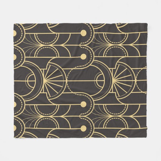 Moderne geometrische tegels fleece deken (Voorkant (Horizontaal))