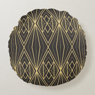 Moderne geometrische tegels patroon rond kussen