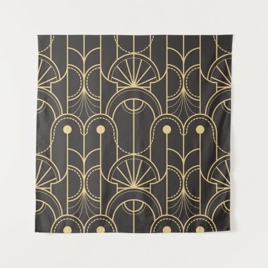 Moderne geometrische tegels patroon wandkleed (Voorkant)