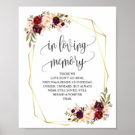 Moderne geometrische 'Ter nagedachtenis aan' herde Poster