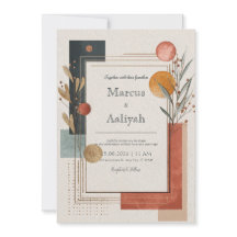 Moderne Geometrische Terracotta Gouden Boho Bruilo