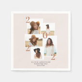 Moderne geometrische terracotta met meerdere foto' servet (Voorkant)