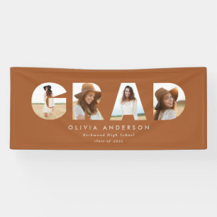 Moderne geometrische terracotta multi-foto afstude spandoek