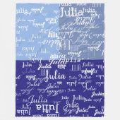 Moderne geometrische tonen van blauw patroon van n fleece deken (Voorkant)