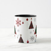 Moderne geometrische & traditionele kerstcollage mok (Midden)