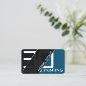 Moderne geometrische transparante blauwe visitekaa visitekaartje (Staand voorkant)