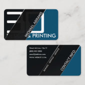 Moderne geometrische transparante blauwe visitekaa visitekaartje (Voorkant / Achterkant)