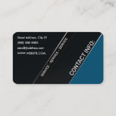 Moderne geometrische transparante blauwe visitekaa visitekaartje (Achterkant)