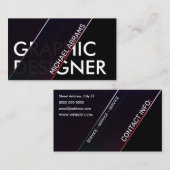 Moderne geometrische transparante donker visitekaartje (Voorkant / Achterkant)