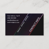 Moderne geometrische transparante donker visitekaartje (Achterkant)